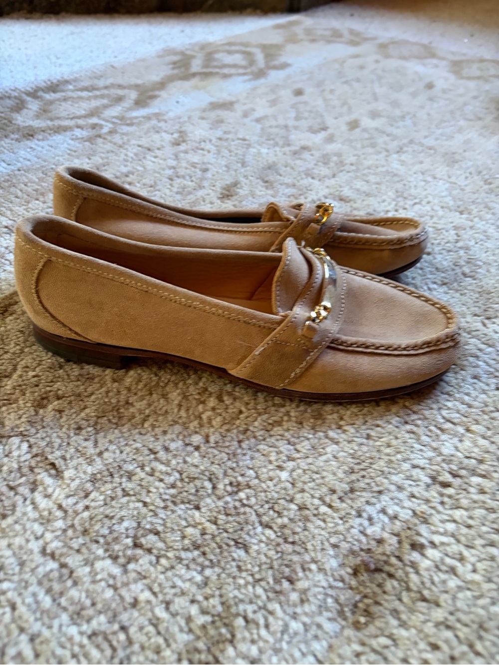 Vintage Ralph Lauren Suede Loafers made in Maine Camel